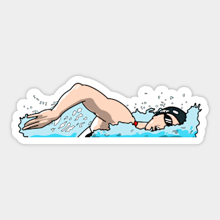 Female swimmer Sticker